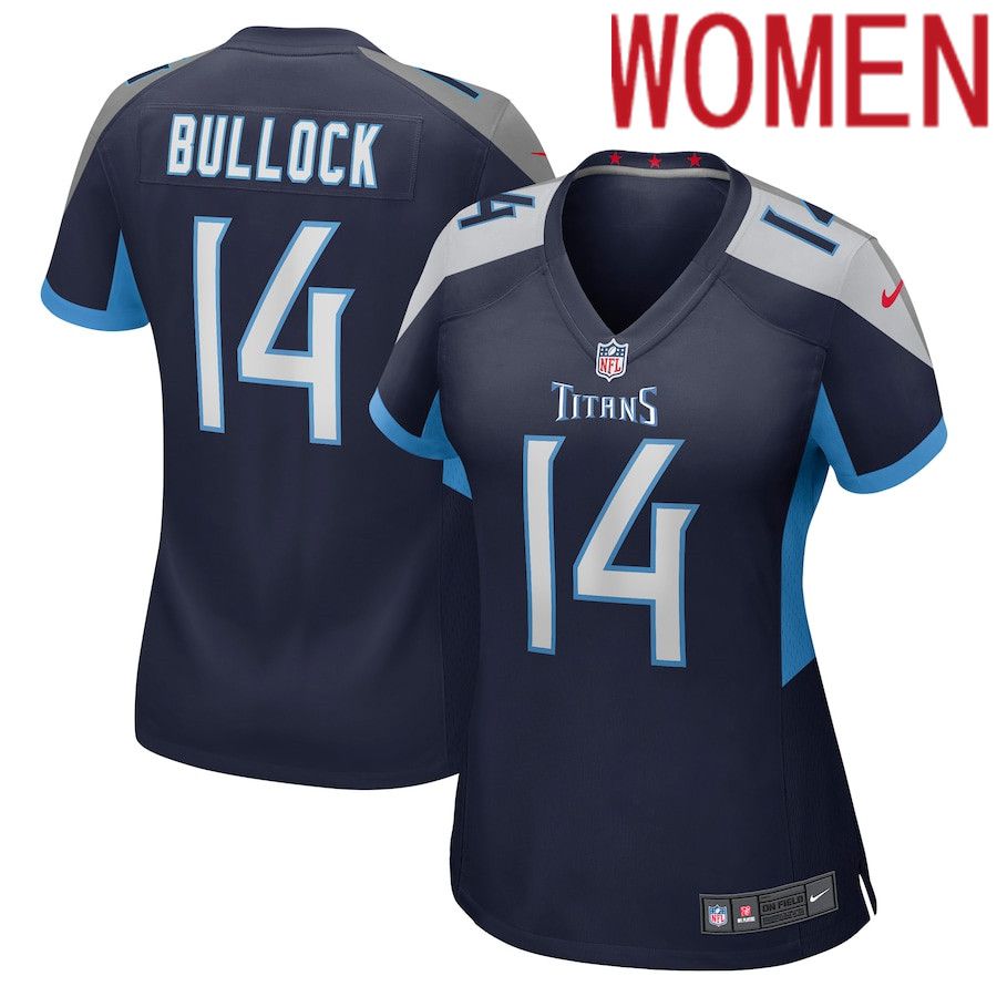 Women Tennessee Titans #14 Randy Bullock Nike Navy Game NFL Jersey